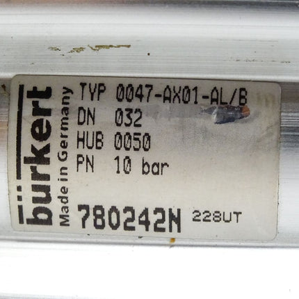 Bürkert 0047-AX01-AL/B 10bar 780242N Pneumatikzylinder