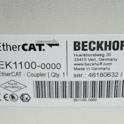 Beckhoff EK1100 0000 EtherCAT-Koppler / Neu OVP versiegelt