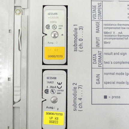 Siemens 6ES5460-4UA13 Simatic S5 6ES5 460-4UA13 E:01