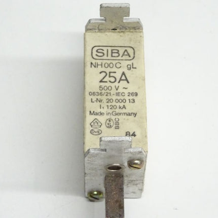 SIBA 2000013 Sicherung NH00C / 25A / 500V / 20 000 13