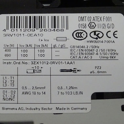 Siemens 3RA1110-0ED15-1BB4 / 3RA1 110-0ED15-1BB4 Starterkombination NEU/OVP