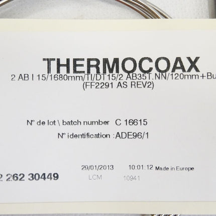 Thermocoax ADE96/1 940226230449 2 AB I 15/1680mm/TI/DT15/2 AB 35T.NN/120mm / Neu OVP