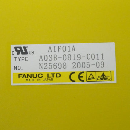 Fanuc AIF01A Interface Modul A03B-0819-C011 // N25698 2005-09 NEU