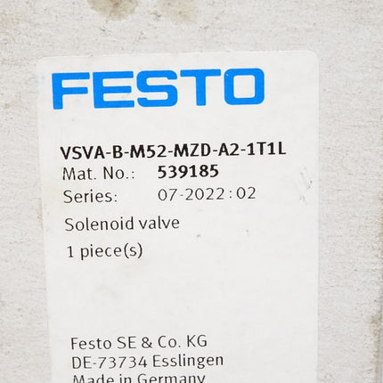 Festo Magnetventil VSVA-B-M52-MZD-A2-1T1L 539185 / OVP