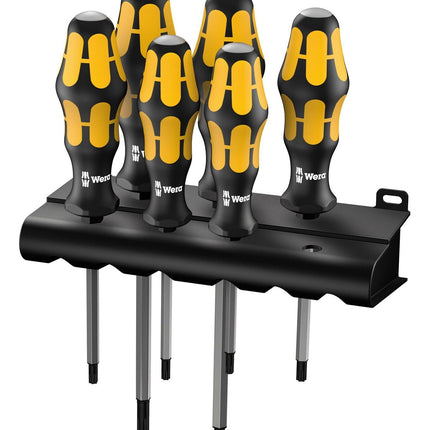 Wera 977/6 TORX® Schraubendrehersatz Kraftform Wera: Der Schraubmeißel + Rack