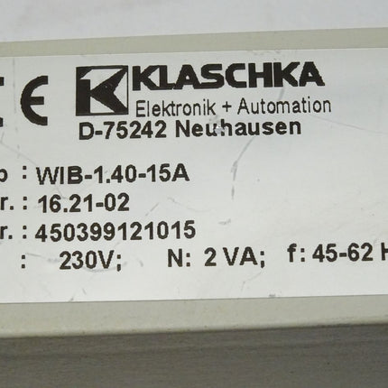 Klaschka WIB-1.40-15A / 16.21-02