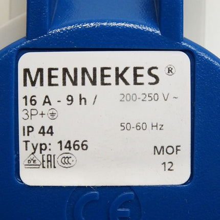 Mennekes 16A-9h 1466 Anbaudose 3P+E / Neu