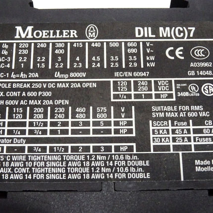 Moeller PKZM0-6,3 Motorschutzschalter + DILM7-10