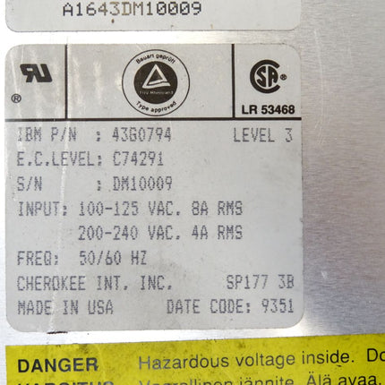 Cherokee 43G0794 IBM Power Supply