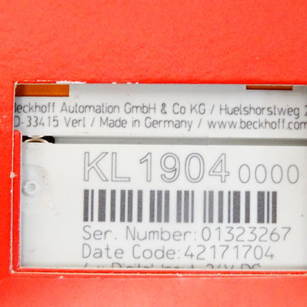 Beckhoff Safety-Busklemme KL1904 0000 / Neu OVP versiegelt