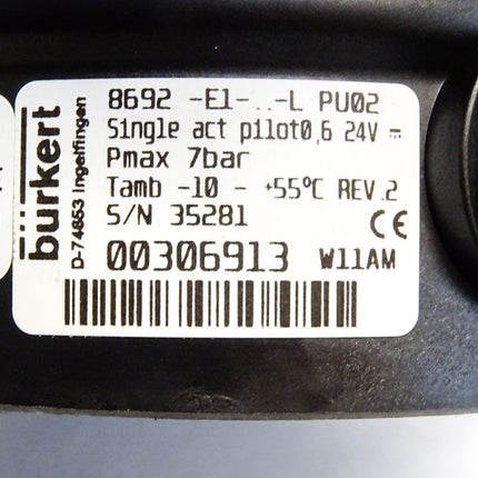 Bürkert Positioner 00306913 306913 8692-E1-..-L PU02 / Neu