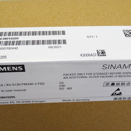 Siemens Sinamics Power Module PM240-2 / 6SL3210-1PE23-8AL0 18.5kW / Neu