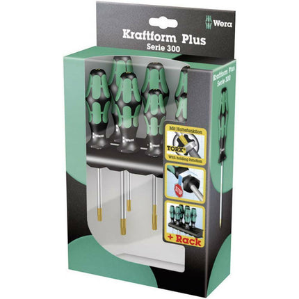 Wera 367/7 TORX® HF Kraftform Plus Schraubendrehersatz mit Haltefunktion + Rack