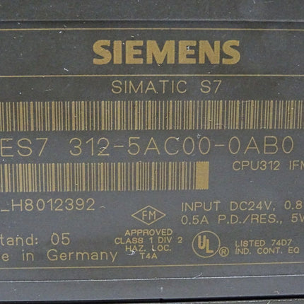 Siemens 6ES7312-5AC00-0AB0 6ES7 312-5AC00-0AB0