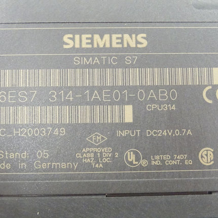 Siemens Simatic S7-300 CPU 6ES7314-1AE01-0AB0 / 6ES7 314-1AE01-0AB0