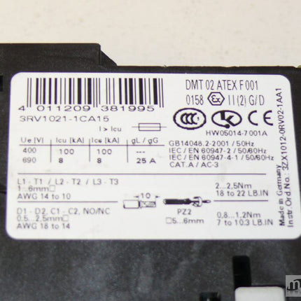 Siemens 3RV1021-1CA15 / 3RV1 021-1CA15 Schutzschalter