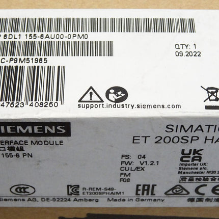 Siemens ET200SP IM155-6 PN 6DL1155-6AU00-0PM0 6DL1 155-6AU00-0PM0 / Neu OVP versiegelt