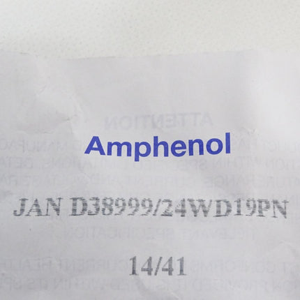 Amphenol Steckverbinder JAN D38999 24WD19PN D38999/24WD19PN / Neu OVP