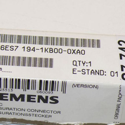 NEU-OVP Siemens 6ES7194-1KB00-0XA0 Konfigurationsstecker Simatic 6ES7 194-1KB00