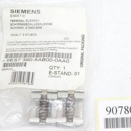 Siemens 6ES7390-5AB00-0AA0 / 6ES7 390-5AB00-0AA0 / Inhalt : 2 Stück / Neu OVP