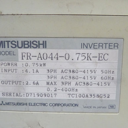 Mitsubishi FR-A044-0.75K-EC Frequenzumrichter