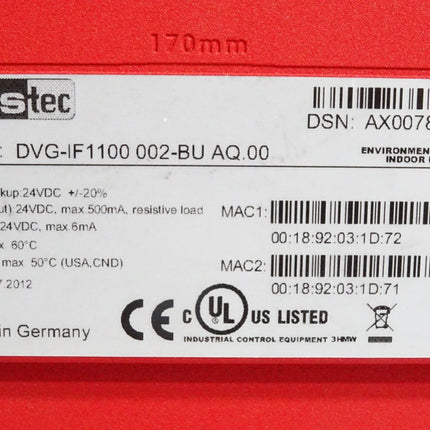 Adstec DVG-IF1100 002-BU AQ.00 Industrial Firewall