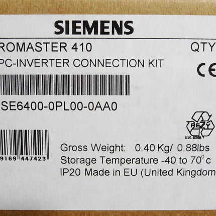 Siemens Micromaster 410 PC inverter Connection Kit 6SE6400-0PL00-0AA0 / Neuwertig OVP