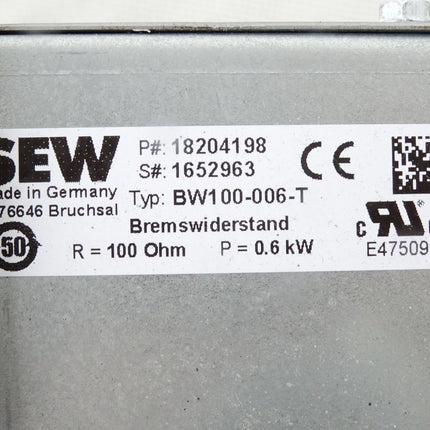 SEW Eurodrive BW100-006-T 18204198 100Ohm 0.6kW