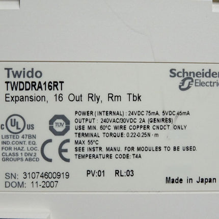 Schneider Electric Twido TWDDRA16RT Diskrete Ausgangsmodul