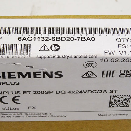 Siemens Siplus ET200SP 6AG1132-6BD20-7BA0 / Neu OVP versiegelt