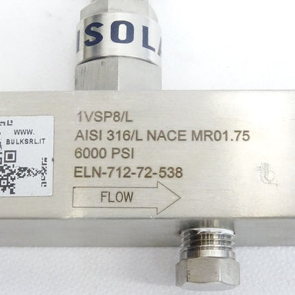 Bulk 1VSP8/L AISI 316/L NACE MR01.75 / 6000PSI ELN-712-72-538 / Neu OVP