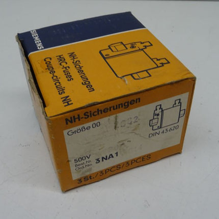 Siemens 3x NH00 Sicherung 20A 3NA1014 / 500V neu-OVP