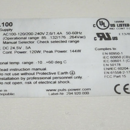 Puls SL5.100 Power Supply SL 5