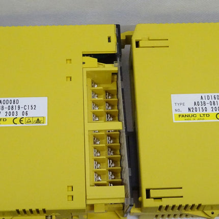 Fanuc Rack Set A03B-0819-C152 ABU10A AOD08D AID16D AIF01A