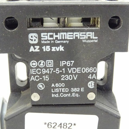 Schmersal AZ 15 zvk Sicherheitsschalter / IP67 / IEC947-5-1 VDE0660