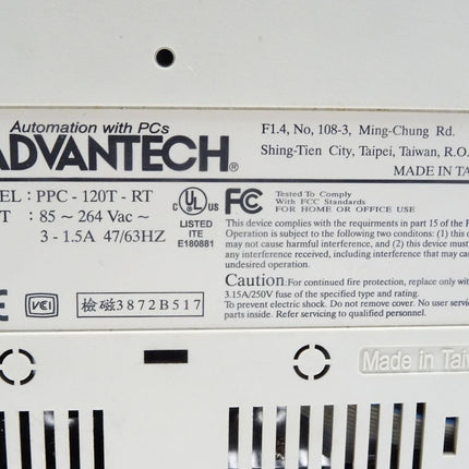 Advantech PPC-120T-RT Panel PC