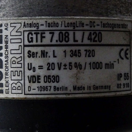 Lenze Servomotor GFQUBT080-22 1900min-1 3.5kW / Bremse 24V Hübner GTF 7.08L/420 - Maranos.de