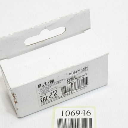 Eaton Bussmann Sicherungseinsätze 25NZ02 400VAC 25A / Inhalt:10 Stück / Neu OVP