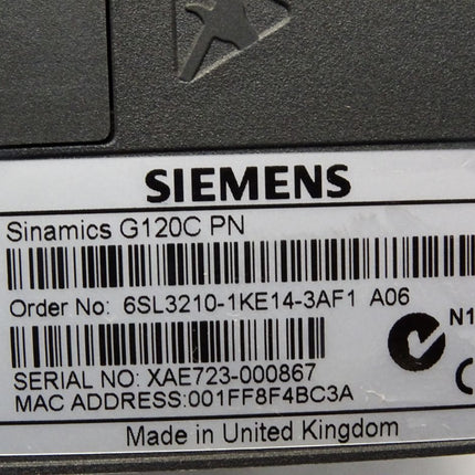 Siemens Sinamics G120C 6SL3210-1KE14-3AF1 1.5kW