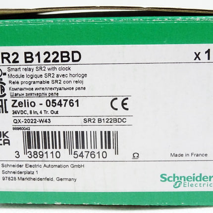 Schneider Electric SR2B122BD SR2 B122BD compact smart relay Zelio 054761 / Neu OVP