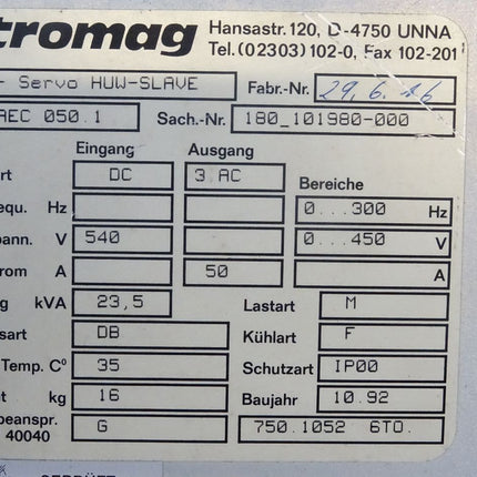 Stromag AC Servo HUW-Slave / AEC 050.1 / 180_101980-000