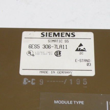 Siemens Simatic S5 6ES5306-7LA11 / 6ES5 306-7LA11