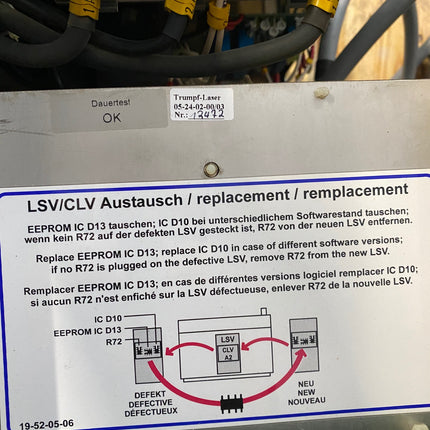 Trumpf Haas Laser 05-24-02-00/03 Lampenstromversorgung Laserstromversorgung