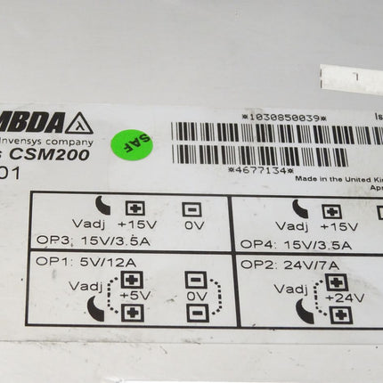 Lambda Sirius CSM200 J77001 Power Supply