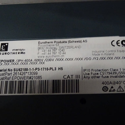 Eurotherm SU621881-1-D-1710-PL3 Driver EPower 3PH-400A