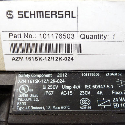 Schmersal Sicherheitszuhaltung AZM161SK-12/12K-024 101176503 130 mm x 90 mm x 30 mm / Neu OVP