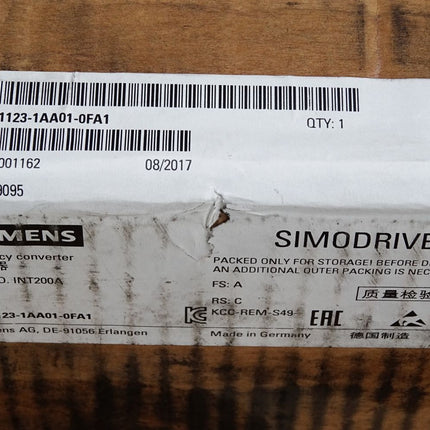 Siemens Simodrive 611 LT-MOD.INT200A 6SN1123-1AA01-0FA1 / Neu OVP versiegelt