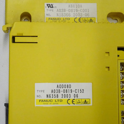 Fanuc Rack Set A03B-0819-C152 ABU10A AOD08D AOD16D AAD04A AID16D AIF01A