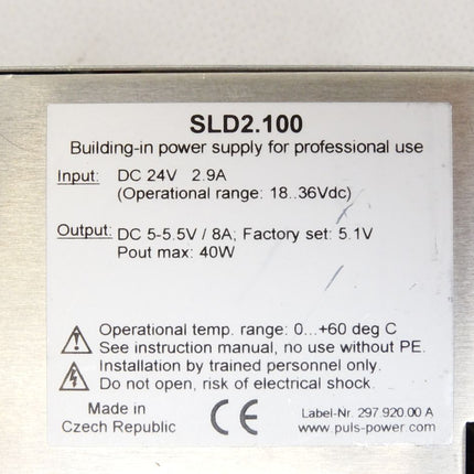 Puls Power Supply SLD 2.5 SLD2.100