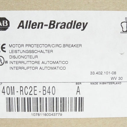 Allen Bradley Leistungsschalter 140M-RC2E-B40 / Neu OVP